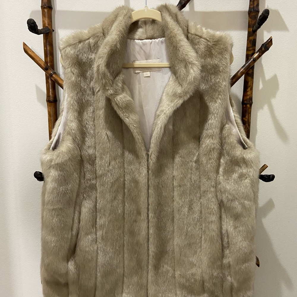 Fabulous Furs “vintage mink” faux fur vest